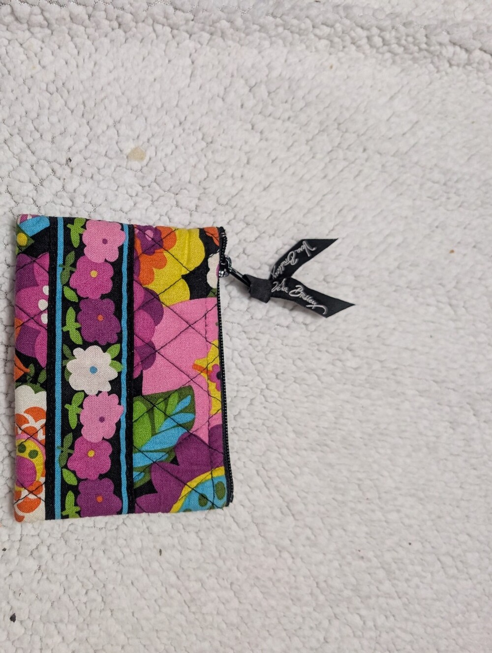 Vera Bradley small cosmetic bag or wallet in the retired "Va Va Bloom" pattern,